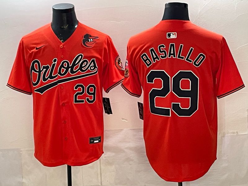 Men Baltimore Orioles #29 Basallo Orange Game 2026 Nike MLB Jersey style 002->baltimore orioles->MLB Jersey